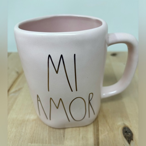 Rae Dunn Other - Rae Dunn MI AMOR Mug Pink with Gold Lettering Ceramic New